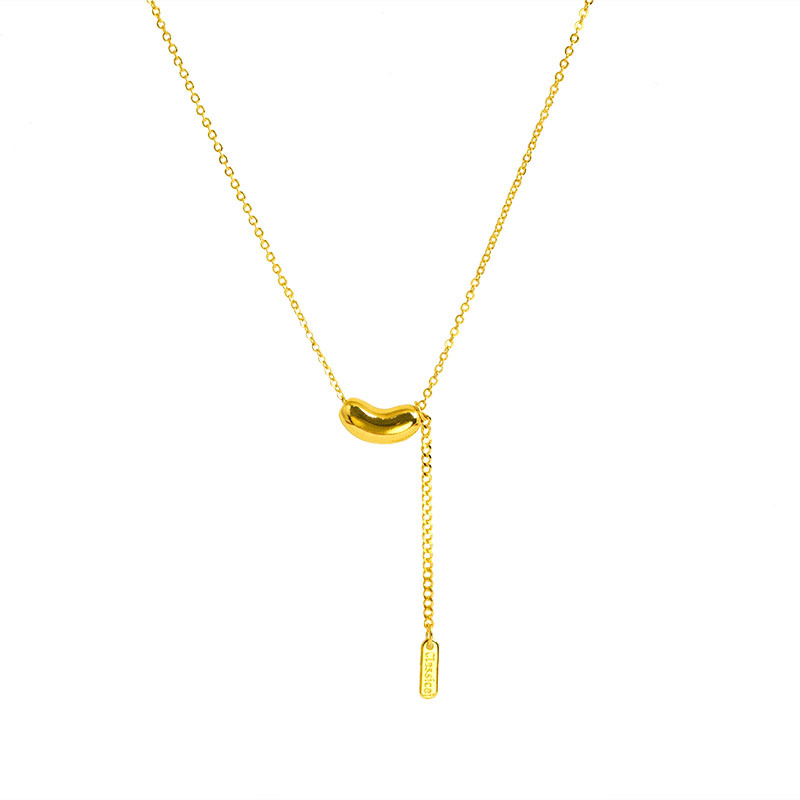 Collar Cuadrado Borla Frijol Rojo X2112