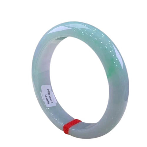 Pulsera de jadeíta con flor flotante de hielo