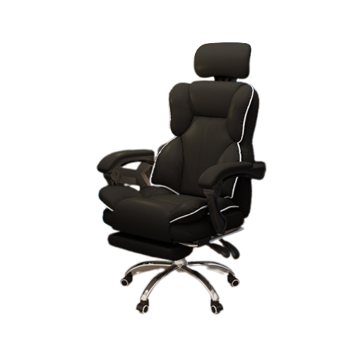 SILLA DE OFICINA TIPO CUERINA 760 NEGRO