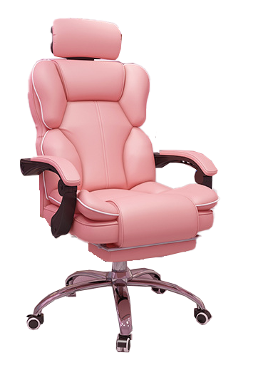 SILLA DE OFICINA TIPO CUERINA 760 ROSADO