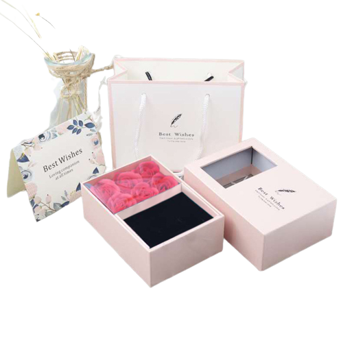 CAJA REGALO CLARABOYA FLOR PRESERVADA ROSA