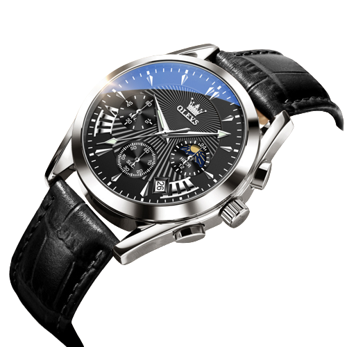 Reloj OLEVS 2876 cuero negro libro negro macho