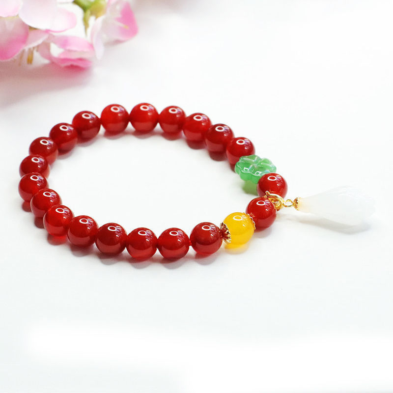 Pulsera Onyx Magnolia Calcedonia