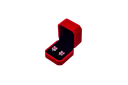 caja de pendientes roja