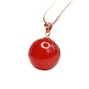 Colgante de ágata roja natural con incrustaciones de plata S925