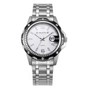 WLISTH S504 Reloj con correa de acero y placa blanca